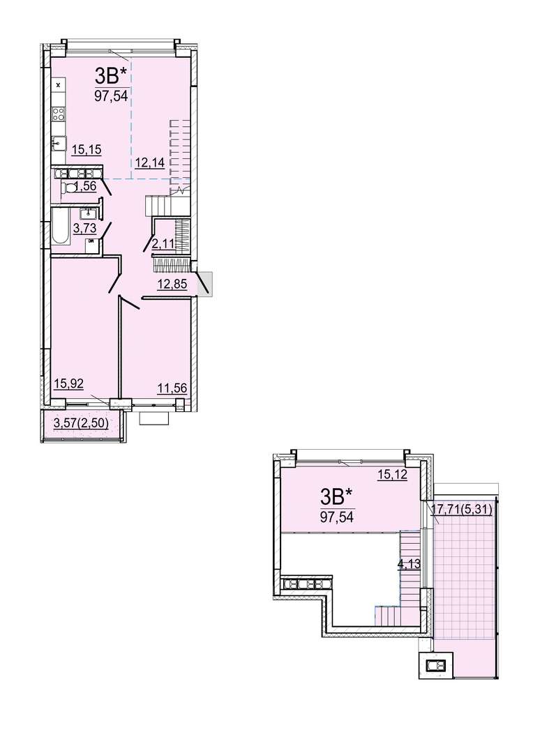 Айрон 3 - комнатная квартира