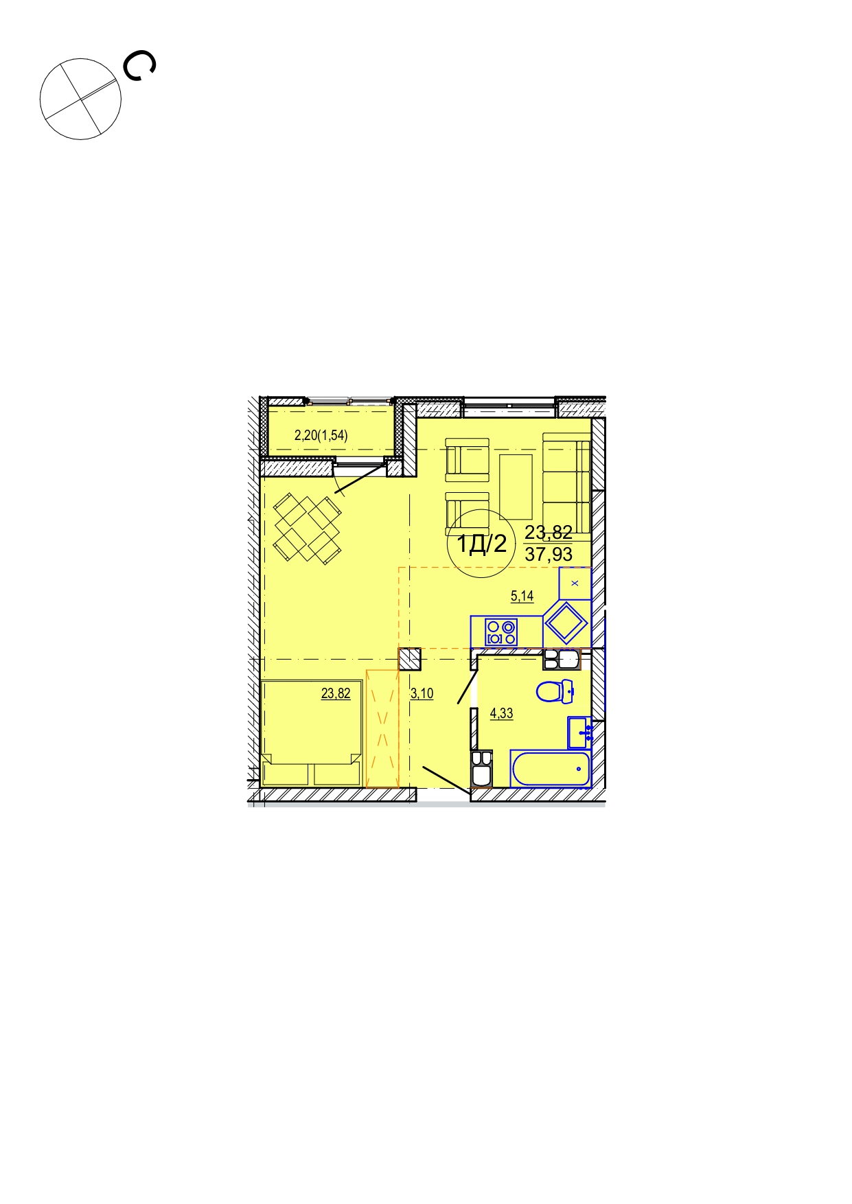 Айрон 1 - комнатная квартира