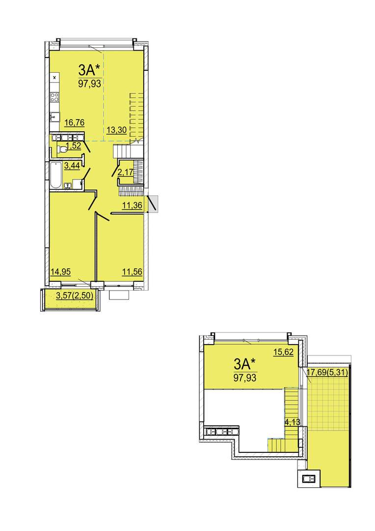 Айрон 3 - комнатная квартира
