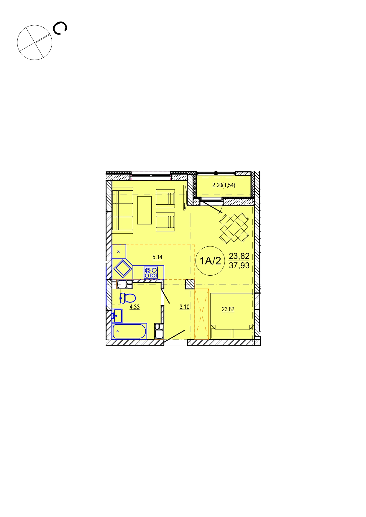 Айрон 1 - комнатная квартира