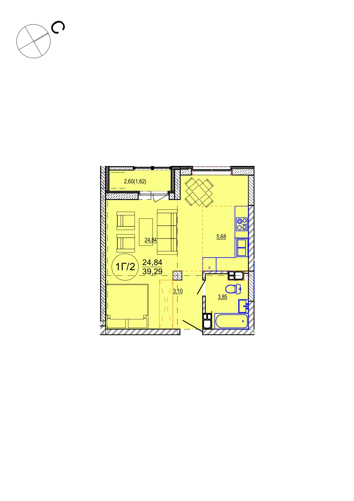 Айрон 1 - комнатная квартира