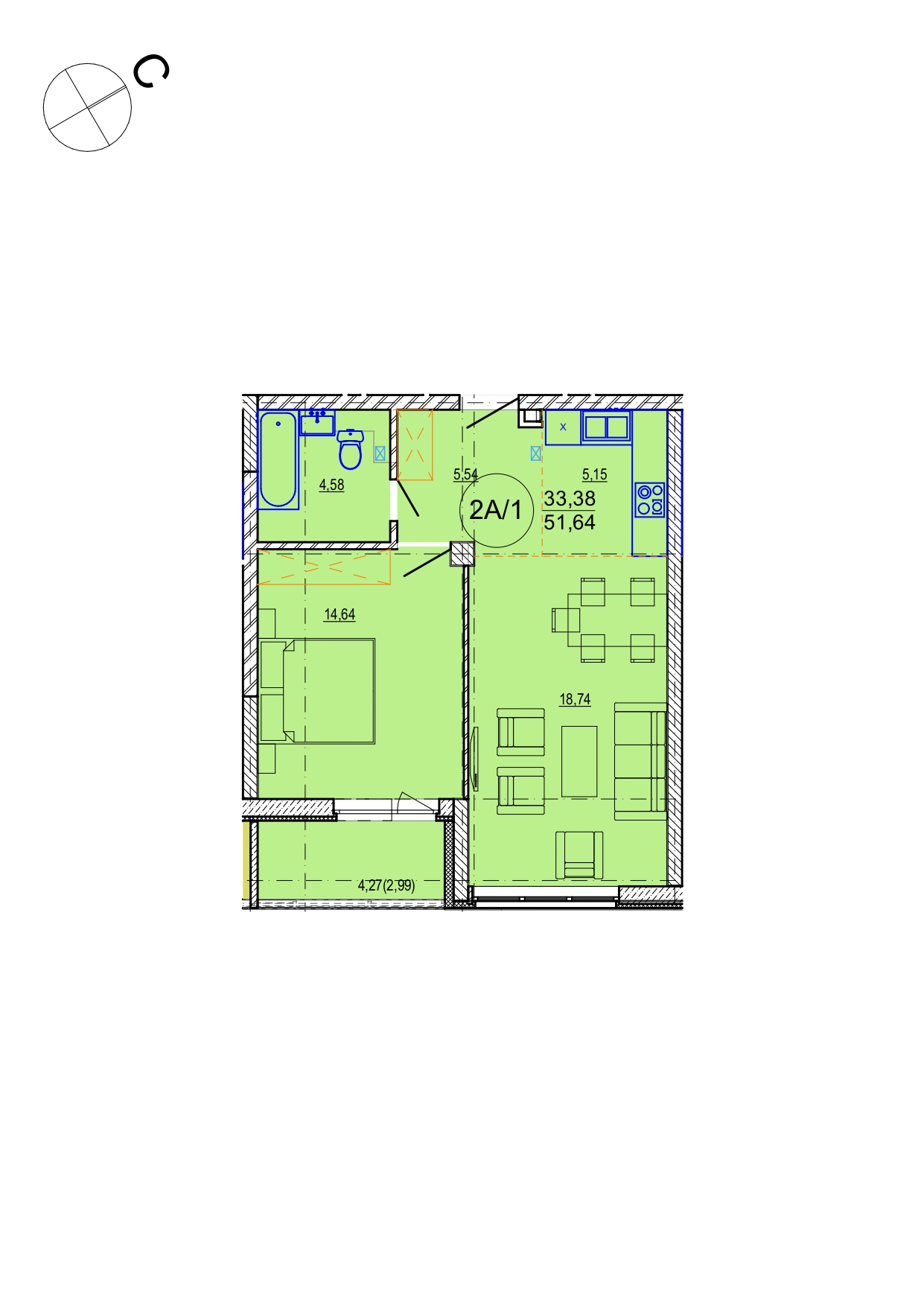 Айрон 2 - комнатная квартира