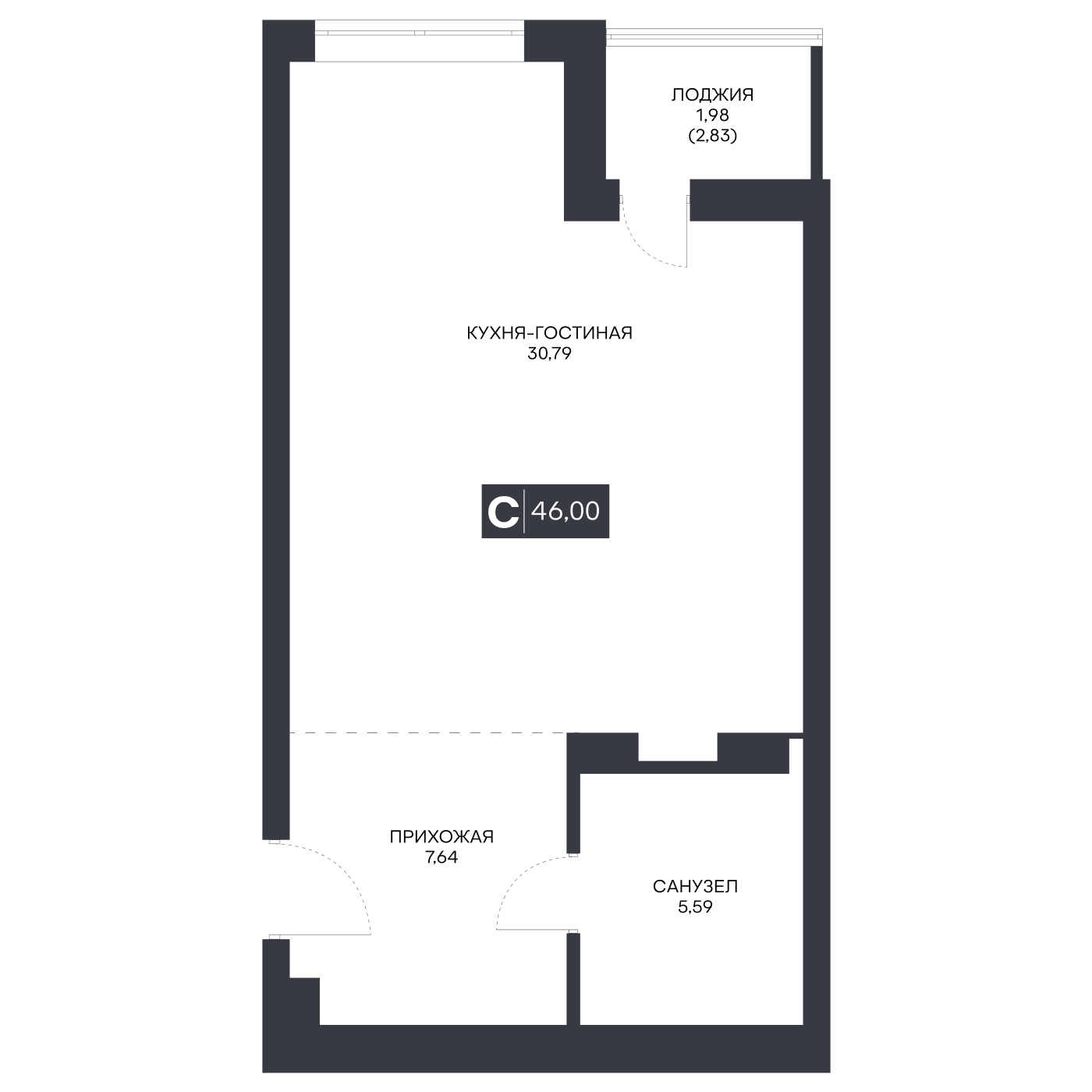 Айрон 2 - комнатная квартира