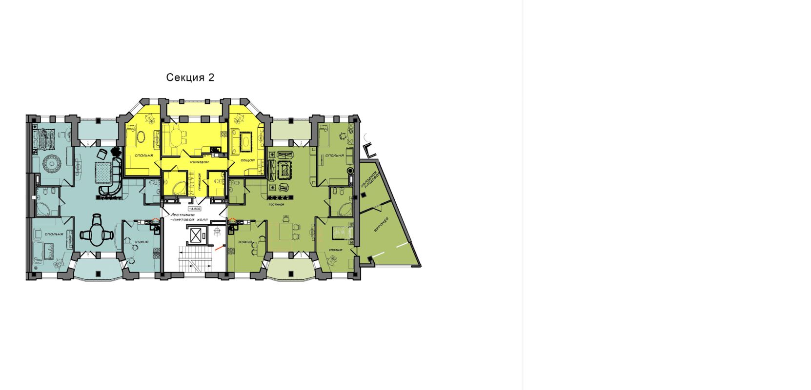 Квартиры площадью: 150 м² - 193 м²